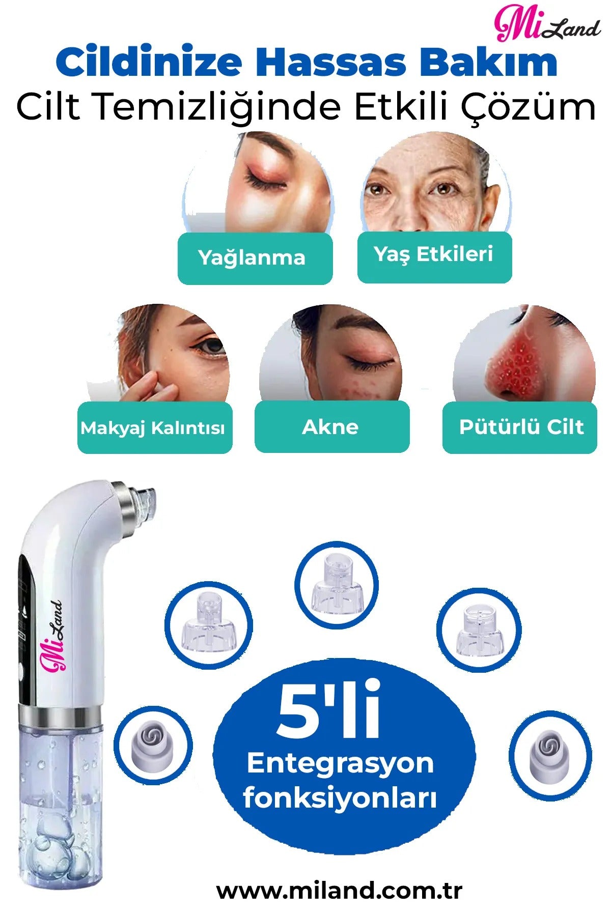 HYDRA Vakum Temizleyici ( 0.8 W Ultra Güçlü Çekim Gücü )
